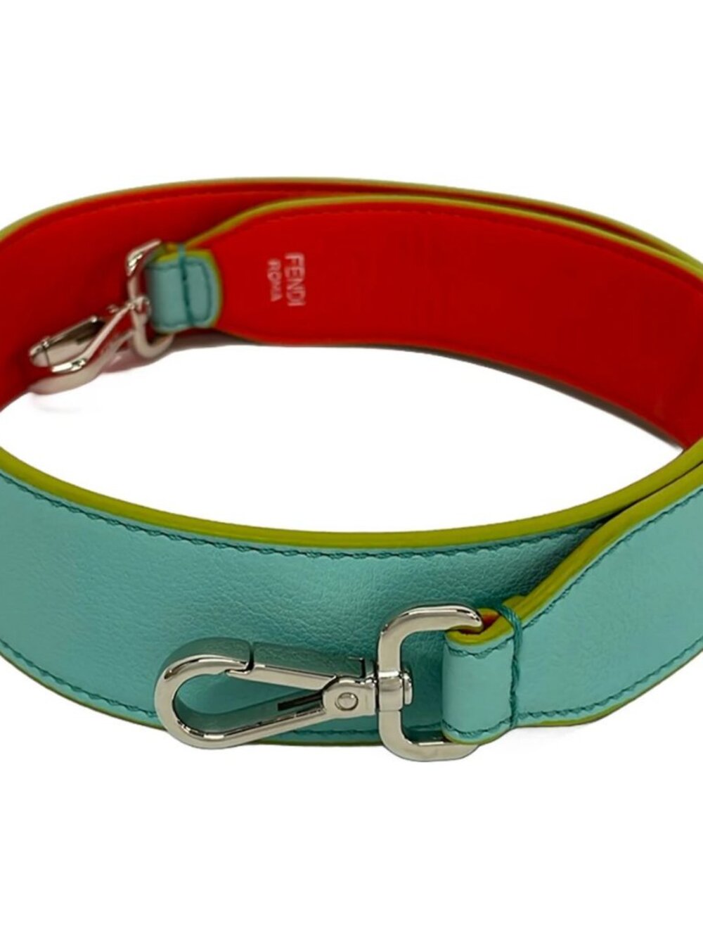 FENDI Strap You Orange Light Green Leather 17